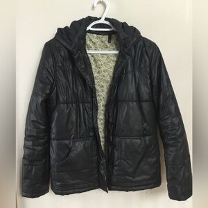 Hurley Black Black Puffer Quilted Jacket
